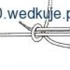 2. Koniec przyponu przełóż od dołu haczyka, wokół jego ramienia.