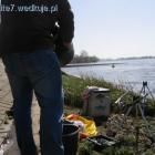 Ogólny widok wędek na podpórkach