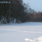 Zimowy pejzarz widok na zach. skraj jeziora