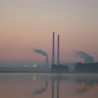 Widok na Elektrownie Rybnik nad ranem