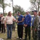 Odbiór pucharu za pierwsze miejsce drużynowo(od lewej: Daszkiewicz Sebastian, Klapp...