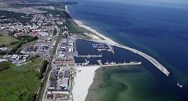 Port we Władysławowie widziany z lotu ptaka.